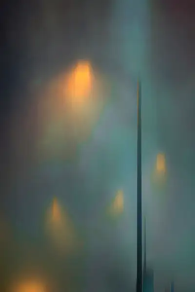 Streetlights in the Fog by Roxanne Bouché Overton