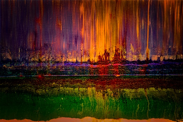 Night Fire - Imaginary Landscapes - Roxanne Bouché Overton 