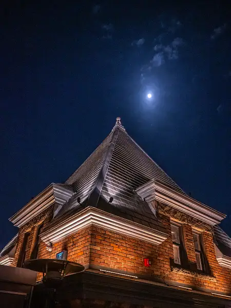 Toronto-Moon over Broadview by DEE POTTER