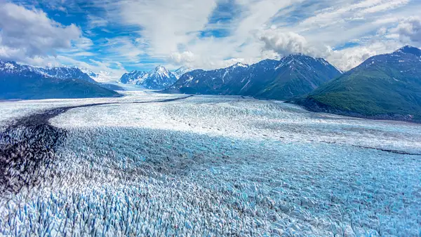 Knik River Glacier Aerial - Alaska by DEE POTTER