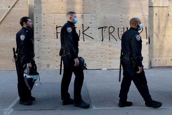 Anti-Trump Graffiti, Fifth Avenue, New York, November 2020 - Politics: Activism - Justine Kirby Photography