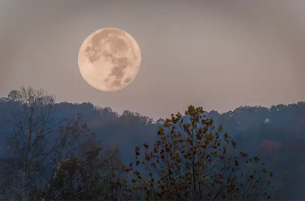 Super Moon  Setting by Clifton Haley