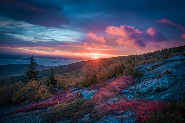 Last Rays of sun - Maine Acadia Park - Kirit Vora Photography 