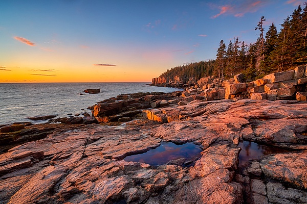 Pink Rocks of evening - Maine Acadia Park - KiritVora 
