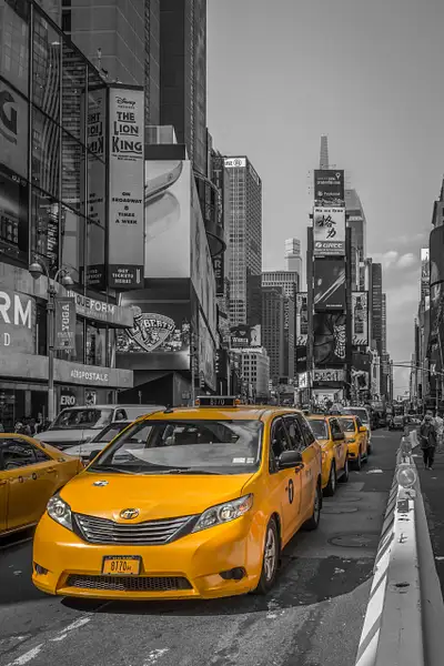 NewYork-Cab-ColorKey-TimeSquare by ReiterPhotography