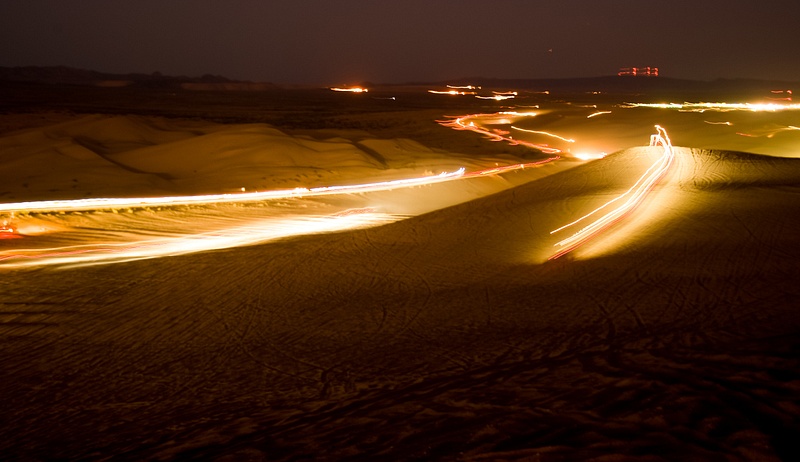 Desert Highways in the Dunes
