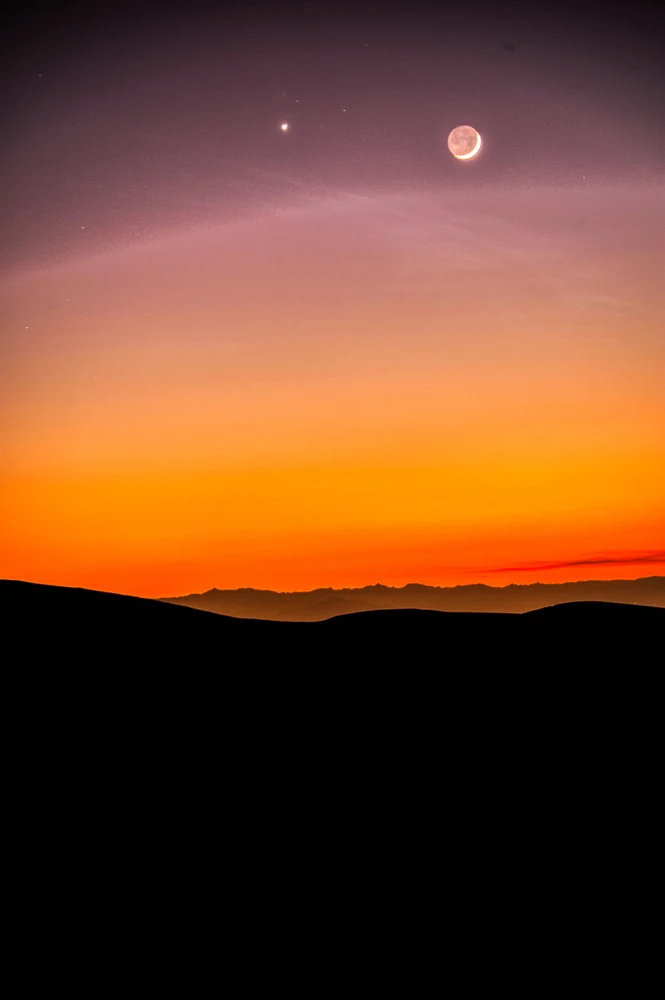 Sunset moon