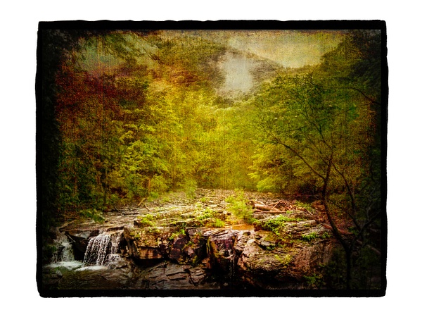 Waterfall, NY on Vellum with Gesso - Special Processes - Joanne Seador Photography  