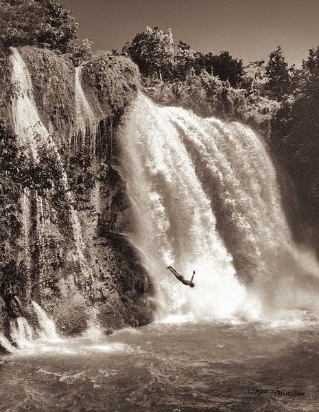 Saut Mathurine waterfall - Haiti in the 1970s - Sean Finnigan Photo 