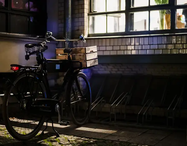 bicycle at night by Andreas Maier