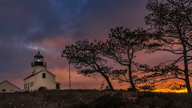 Point Loma Lighthouse at Sunset