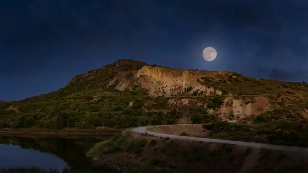 Mt. Calavera : Full Moon by ScottWatanabeImages
