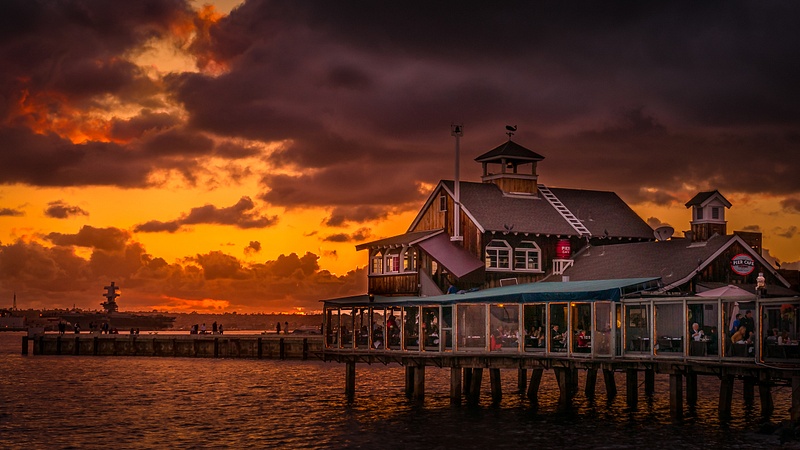 Pier Cafe Sunset