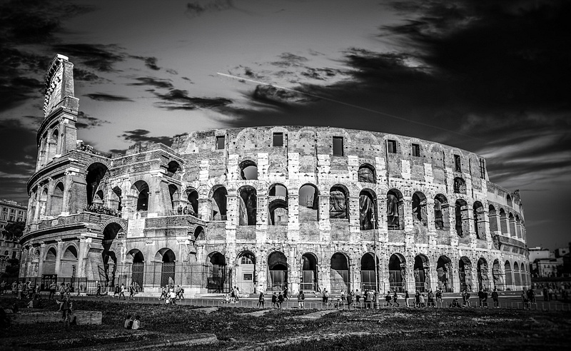 The Colosseum in BW