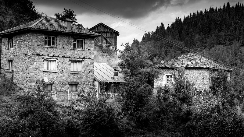 Rhodope Mountains and the abandoned houses