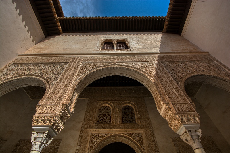 Alhambra-arch-ornate-carving-Granada-Spain
