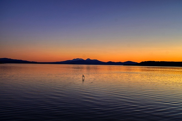 Sunset on lake Taupo 2 - Sunsets - Graham Reichardt Photography 