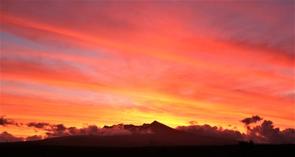 sunset over Ruapehu - Sunsets - Graham Reichardt Photography  