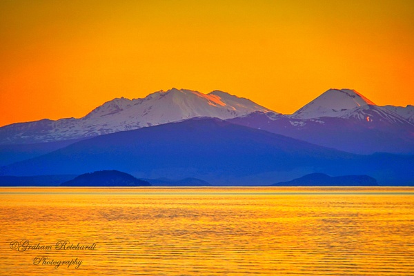 Lake Taupo and Tongariro national parkabstract (1 of 1) - NZ Scenery - Graham Reichardt Photography  