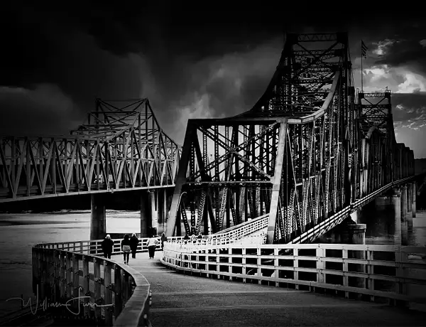 Old Mississippi River bridge by WilliamFurr