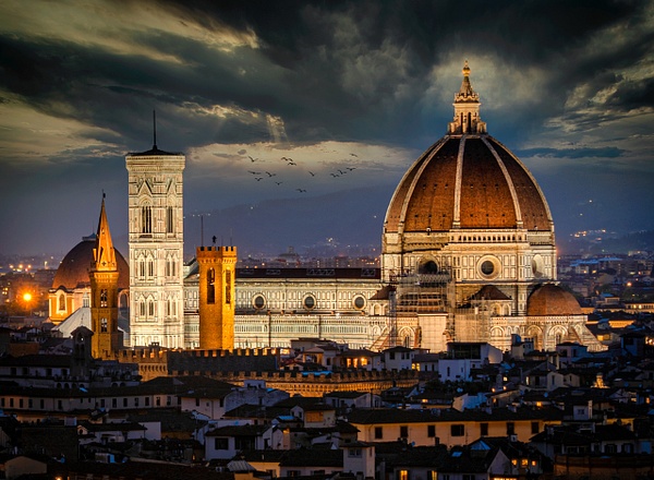 Duomo at Night, Florence Italy - Travel - Peter Aragone 