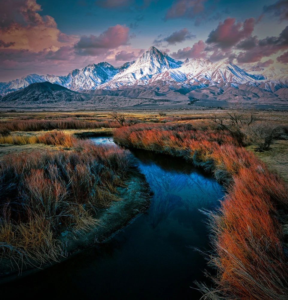 Owens River-Owens Valley-Sunrise-Bishop-California
