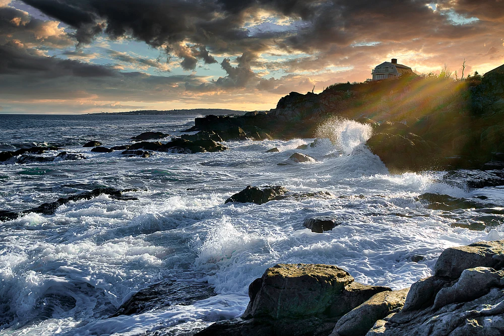 Maine Coast at Sunset