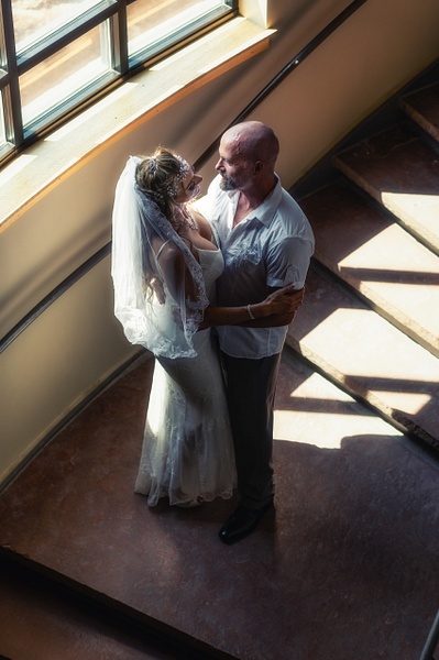 Embrace on the Stairs - Portraiture - Korey Shumway Photography  