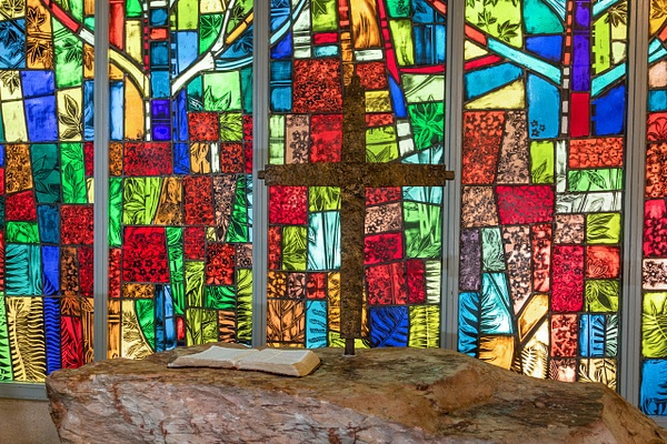 Caloway Chapel Stained Glass--2 - Calloway Gardens Chapel - John Roberts - Clicking With Nature®
