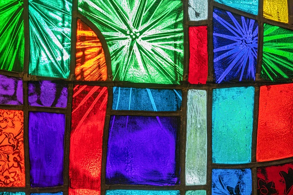 Caloway Chapel Stained Glass--3 - John Roberts - Clicking With Nature®