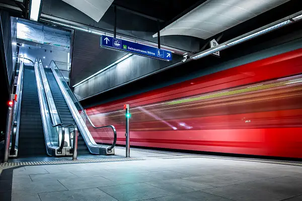 Escalator trainstation near Zürich by photosam