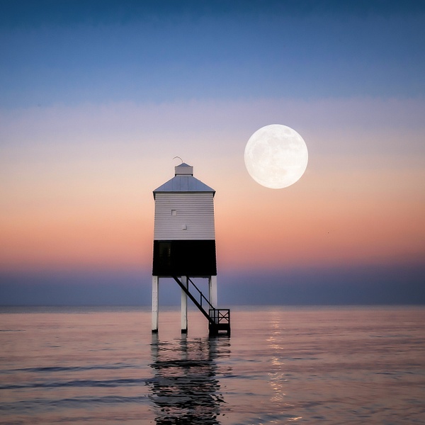 The Lighthouse and the Moon - Andrew Newman Photography 