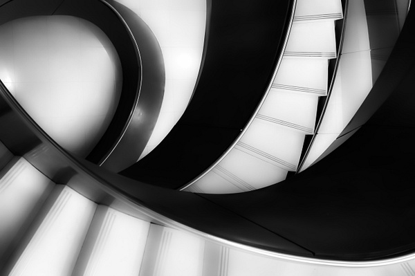 Monochrome Staircase - Andrew Newman Photography 