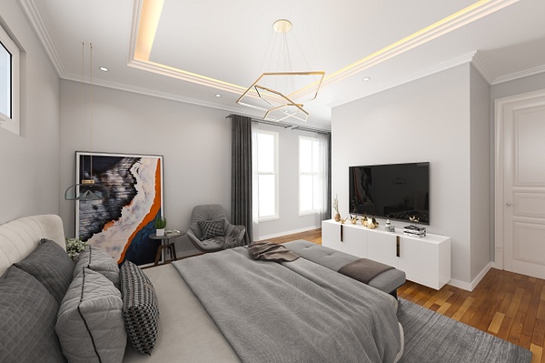 Master bedroom-after - Virtual Renovation - Stellar Real Estate Marketing in Greater Victoria