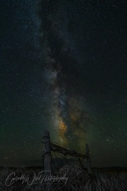 Starlit Fence Beneath Galactic Splendor