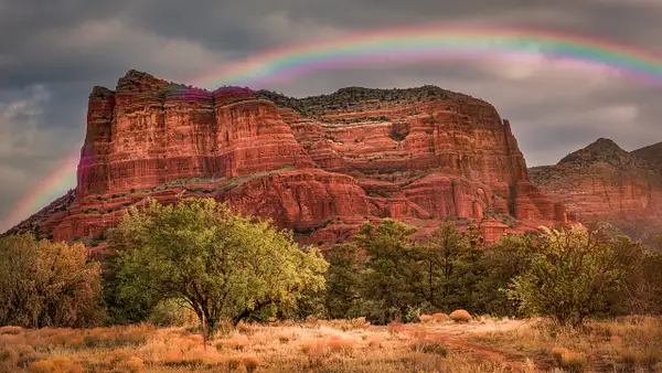 Rainbow over Sedona by JohnDukesPhotography
