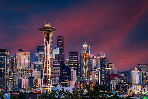Seattle at Dusk by JohnDukesPhotography