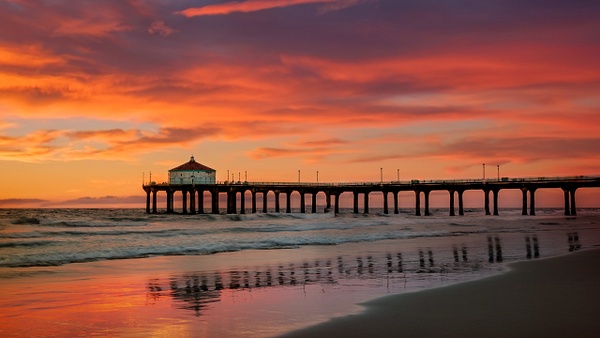 Manhattan Beach Sunset-1 - John Dukes Fine Art Photography