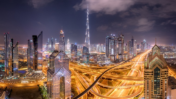 Dubai Intersection - Cityscapes - Tim Shields Landscape Photography  
