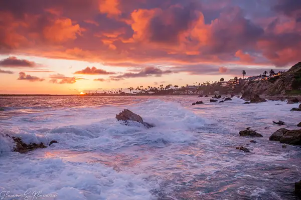 Little Corona Del Mar Sunset by Glenn Klevens