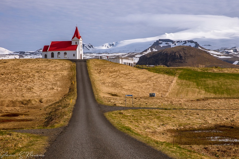 Iceland Church on Hill