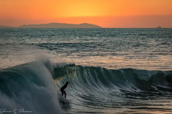 Surfing Sunset by Glenn Klevens