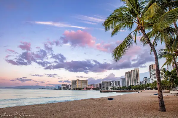 Waikiki Calm Sunrise by Glenn Klevens