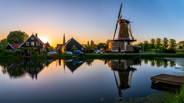 Geervliet windmill at sunrise - Cityscape - Michel Voogd Photography 