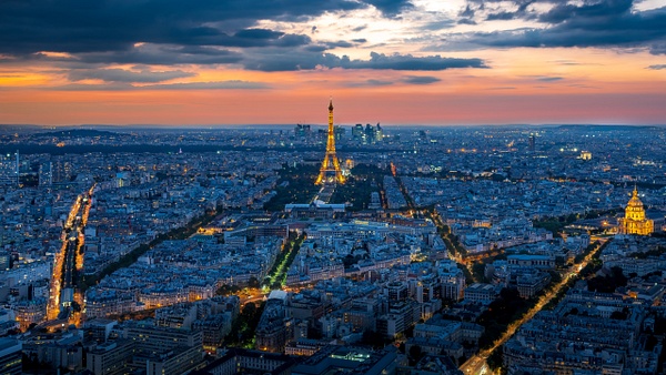 Paris Skyline at night - Cityscape - photo-michel