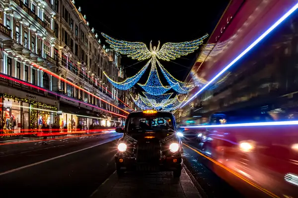 London's West End Christmas lights by Doug Stratton