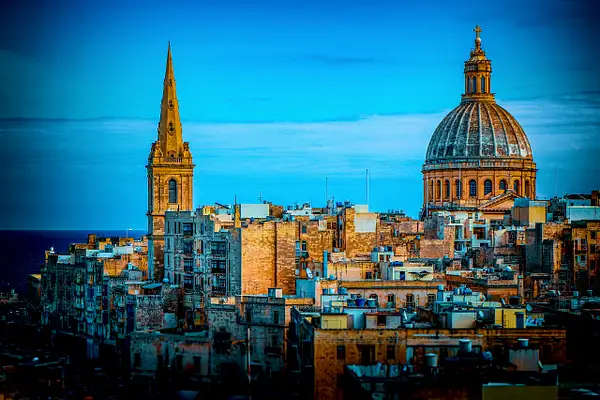 Valletta Rooftops by Doug Stratton