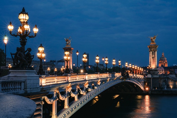 Pont Alexandre III blue hour - Cityscapes - Doug Stratton Photography 