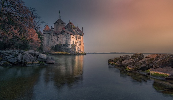 chateau-de-chillon-switzerland-lake-geneva-canton-vaud-sunset-chillon-castle-marko-klavs-photography-fine-art