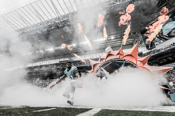 Dolphins player entrance - Scott Kelby Photography